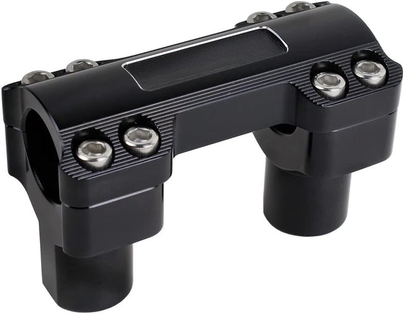 VPZMT Handlbar Risers 2'' Tall for Harley Softail, Fat Boy, Breakout, Dyna, Touring, Street Glide, Road Glide, Electra Glide, Road King with 1.0" Clamping Cover Area Models, Black - Image 4